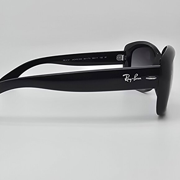 Ray-Ban RB4101 601/T3 Jackie Ohh Black Frame Polarized Grey Lens Sunglasses 58mm - Picture 5 of 16